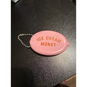 Ice Cream Money Coin Holder Keychain Pink Rubber 3 Potato 4 Collectible